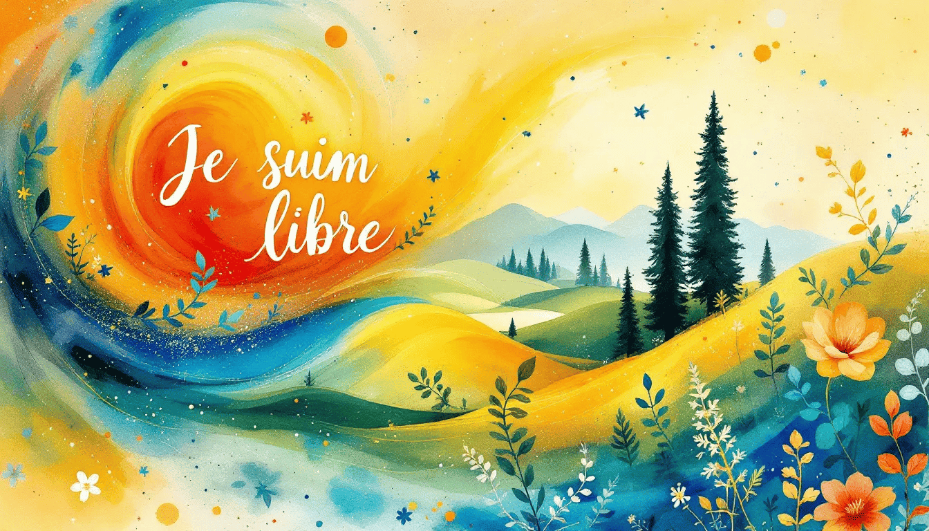 A completed art journal page showcases a vibrant mix of colors and textures, incorporating elements like acrylic paint, colored pencils, and collage components. This visual diary reflects personal thoughts and experiences, symbolizing the artist's creative journey and self-expression.